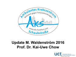 Update M. Waldenström 2016 von Prof. Dr. Kai
