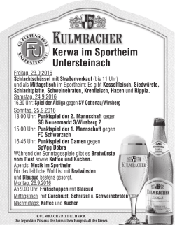 Kerwa im Sportheim Untersteinach