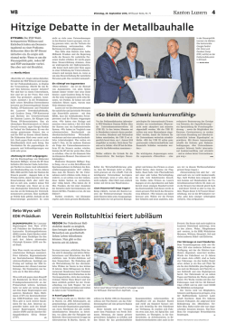 Hitzige Debatte in der Metallbauhalle