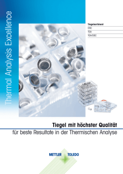 Tiegel in der thermischen Analyse