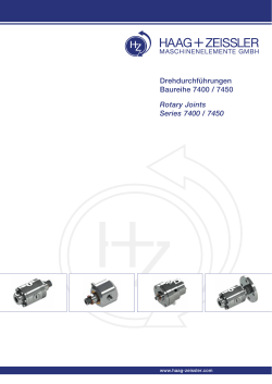 Rotary Joints Series 7400 / 7450