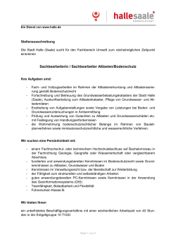 Sachbearbeiter Altlasten/Bodenschutz
