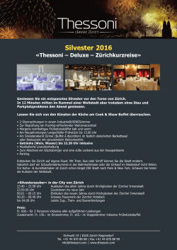 Silvester - Hotel Thessoni classic Zürich