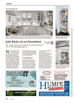 Jede K&uuml;che ist ein Einzelst&uuml;ck - Wochenblatt f&uuml;r Landwirtschaft