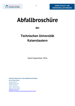 Abfallbroschüre - Technische Universität Kaiserslautern