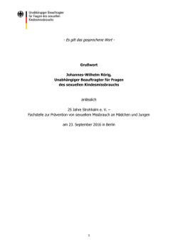 - Unabhängiger Beauftragter für Fragen des sexuellen