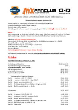 Ausschreibung mit Zeitplan - only-dirt