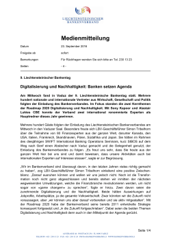 Medienmitteilung - Liechtensteinischer Bankenverband