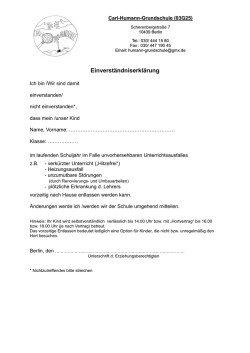 Einverständnis- erklärung - Carl-Humann