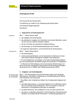 Erlass - Polizeigesetz (PolG)