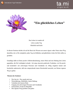 Ein gl&uuml;ckliches Leben - tami-yoga
