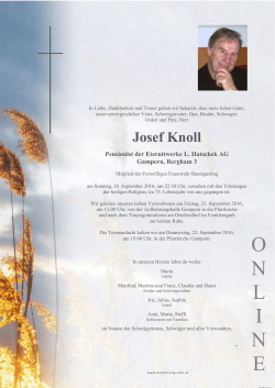 Knoll Josef Parte - Bestattungen Eckl