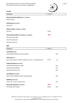 Information für Gastronomie