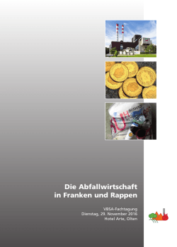 Die Abfallwirtschaft in Franken und Rappen