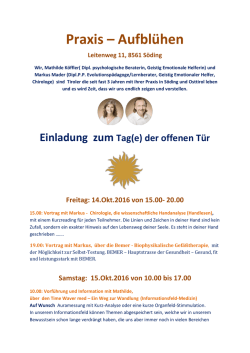 Info - Praxis Aufbl&uuml;hen
