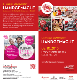 Infoflyer Kreativmarkt 2016