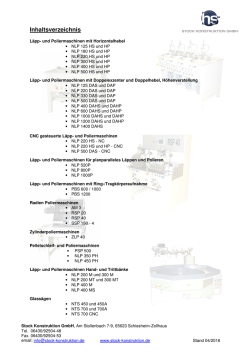 Inhaltsverzeichnis - Stock Konstruktion GmbH