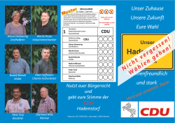 Flyer Hademstorf - CDU Samtgemeindeverband Ahlden