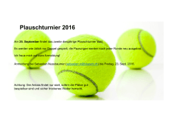 Plauschturnier 2016 - Tennis