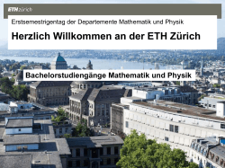 Physik - ETH Zürich