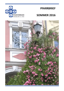 Sommerpfarrbrief 2016 - Erzbistum München und Freising