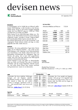 Impulsloser Handel - St.Galler Kantonalbank