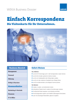 Einfach Korrespondenz