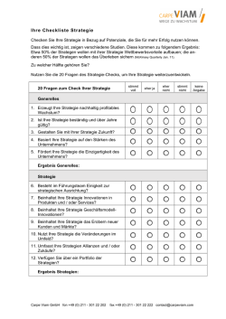 Ihre Checkliste Strategie
