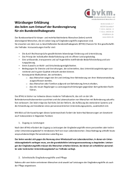 Würzburger Erklärung - Bundesverband für Körper
