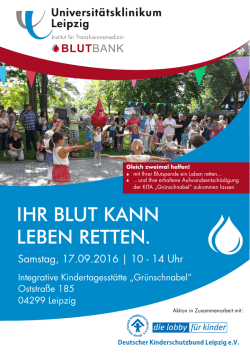 ihr blut kann leben retten.