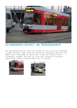 Straßenbahn-Unfall am Hauptbahnhof
