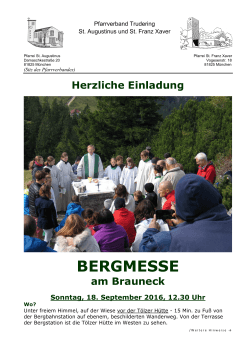 Einladung und Informationen - Erzbistum München und Freising
