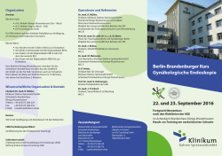 Berlin-Brandenburger Kurs Gynäkologische Endoskopie 22. und 23