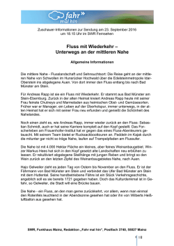 Informationen zur Sendung in einer PDF zum Herunterladen