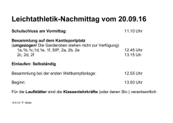 Der Leichtathletik-Nachmittag findet statt