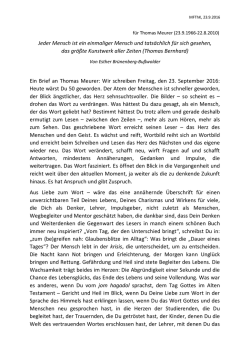 Jeder Mensch ist ein einmaliger Mensch und tats&auml;chlich f&uuml;r sich