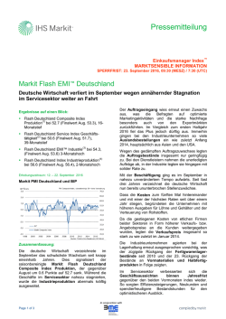 Pressemitteilung - Markit Economics