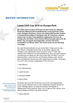 Lexus COS Cup 2016 im Europa-Park - Presse | Europa-Park