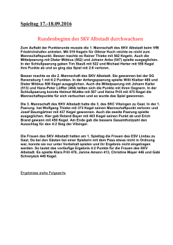 Bericht - SKV Albstadt