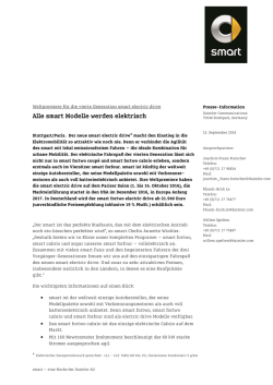Alle smart Modelle werden elektrisch - Mercedes-Benz