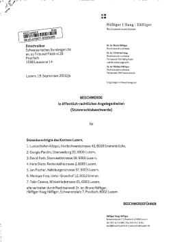 H&auml;fliger | Haag | H&auml;fliger (Stimmrechtsbeschwerde - lu
