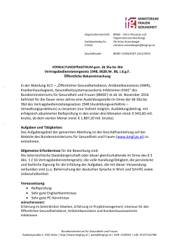 PDF für den Job " Verwaltungspraktikum für Abteilung III/1 "