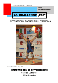 Einladung Challenge 210 29.10.2016