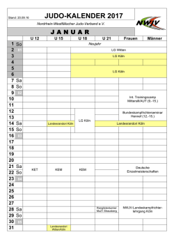 judo-kalender 2017