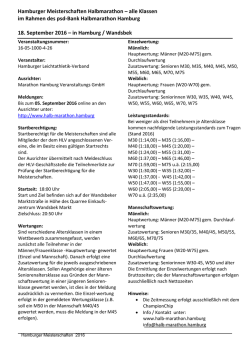 Hamburger Meisterschaften Halbmarathon