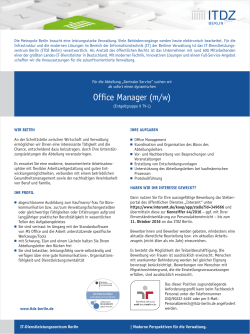 Office Manager (m/w) - IT-Dienstleistungszentrum Berlin