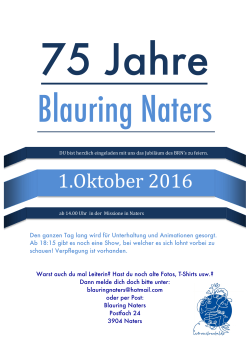 75 Jahre Blauring Naters
