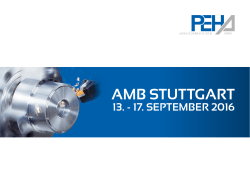 Einladung zur AMB 2016 - PEHA GmbH Werkzeugmaschinen