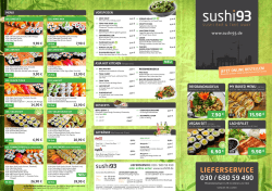 Flyer - sushi93 – Dein Sushi