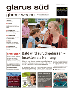 Glarner Woche, Glarus S&uuml;d, 21.9.2016